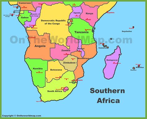 map of southeastern africa.